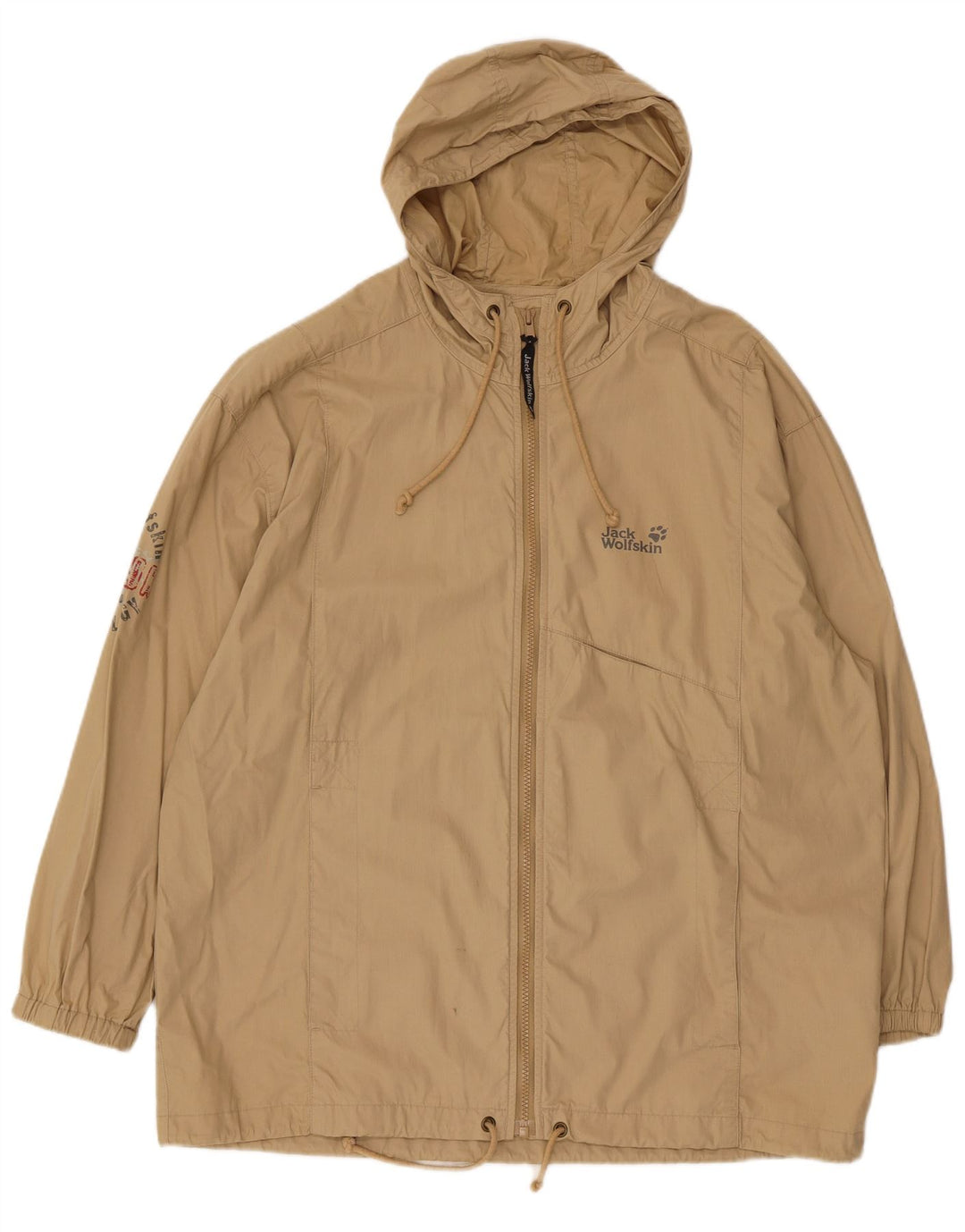 Męska kurtka bomber z kapturem Jack Wolfskin, UK 36/38, średni beż