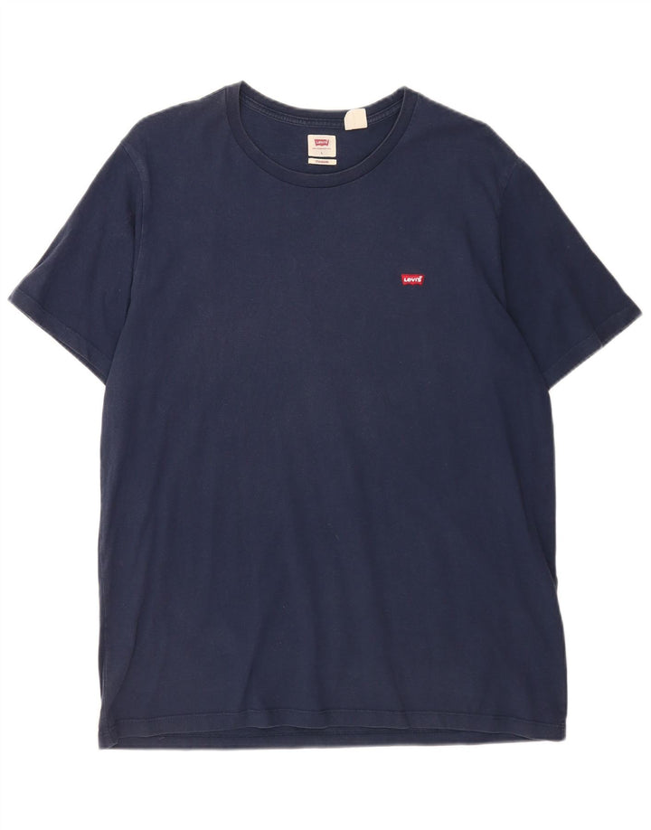 Męski standardowy T-shirt Levi's, duży, granatowy, bawełniany
