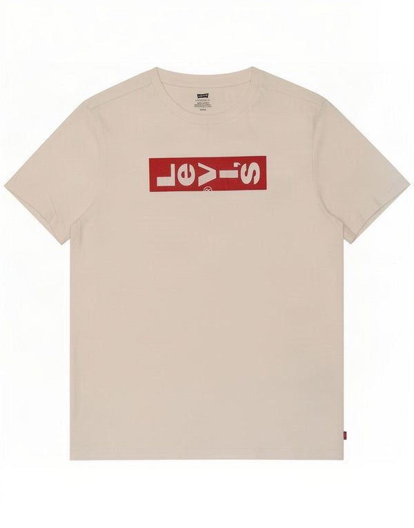 Męski T-shirt z grafiką Levi's, mały, biały, bawełniany