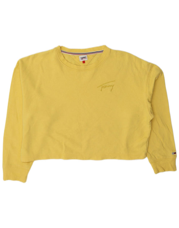 Damska bluza oversize Tommy Hilfiger Crop Oversize UK 16, duża, żółta