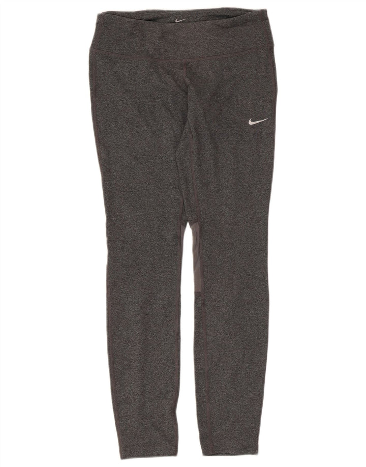 Damskie legginsy NIKE Dri Fit UK 10, małe, szare nakrapiane