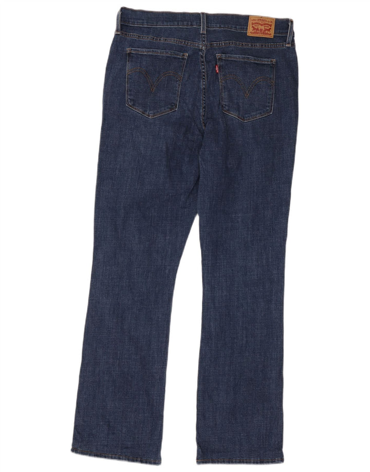 Damskie jeansy Levi's o klasycznym kroju Bootcut, rozmiar 14, duże, W32 L34, niebieska bawełna
