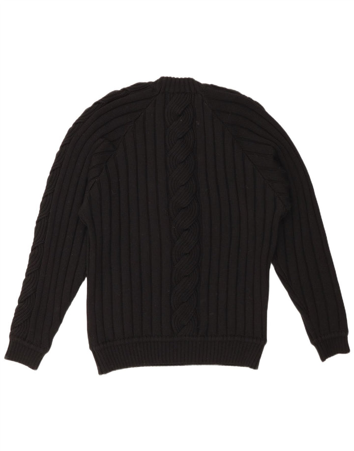 Sweter damski VINTAGE z okrągłym dekoltem UK 20 2XL czarny