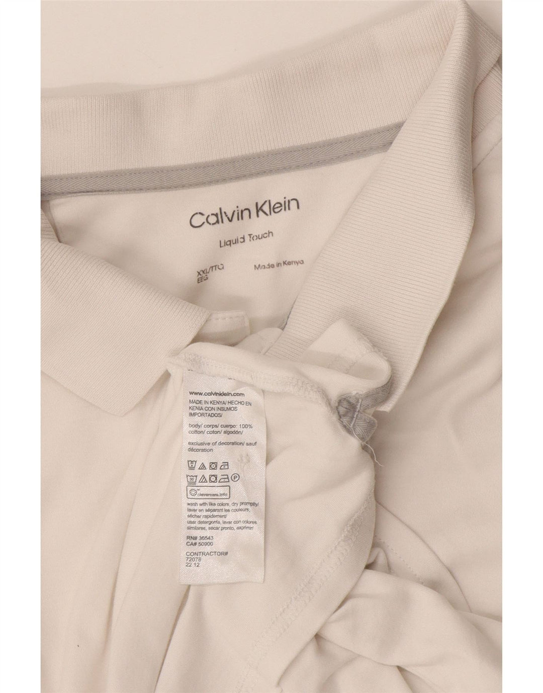 Męska koszulka polo Calvin Klein 2XL, biała, bawełniana