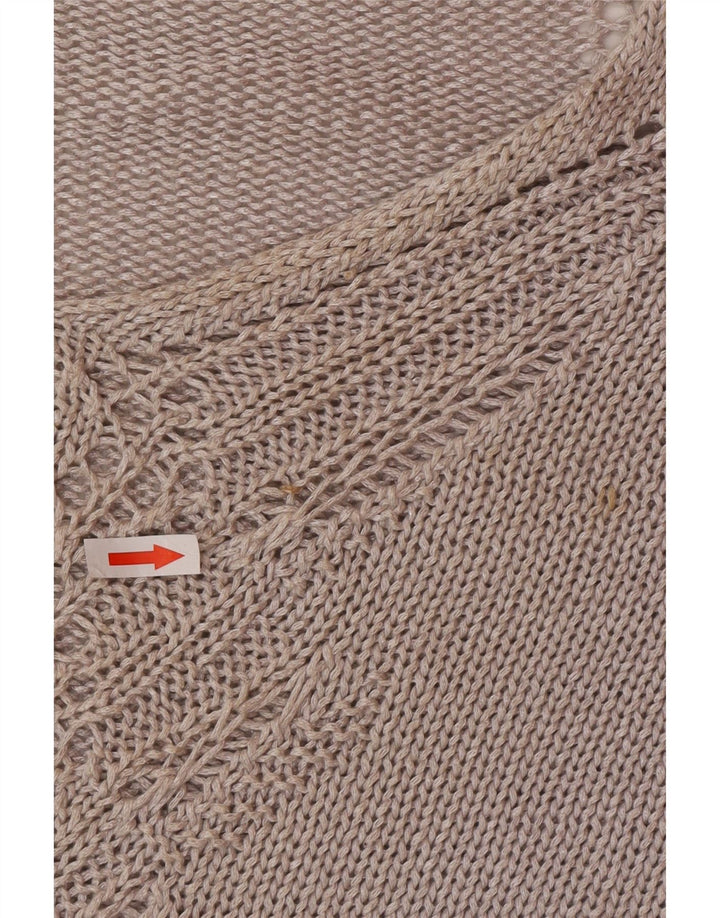 Sweter damski Zara z dekoltem w kształcie litery V, UK 14, średni szary