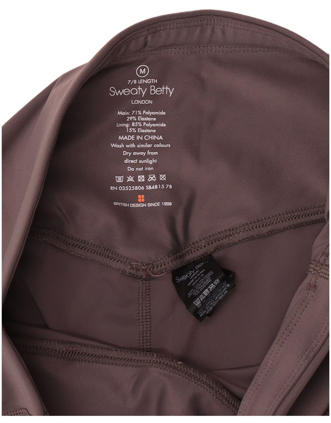 Legginsy damskie SWEATY BETTY London UK 12, średnioszary poliamid