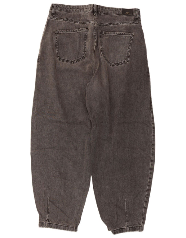 Damskie jeansy Zara Balloon z wysokim stanem, przycięte, EU 40 Medium W30 L26, szare