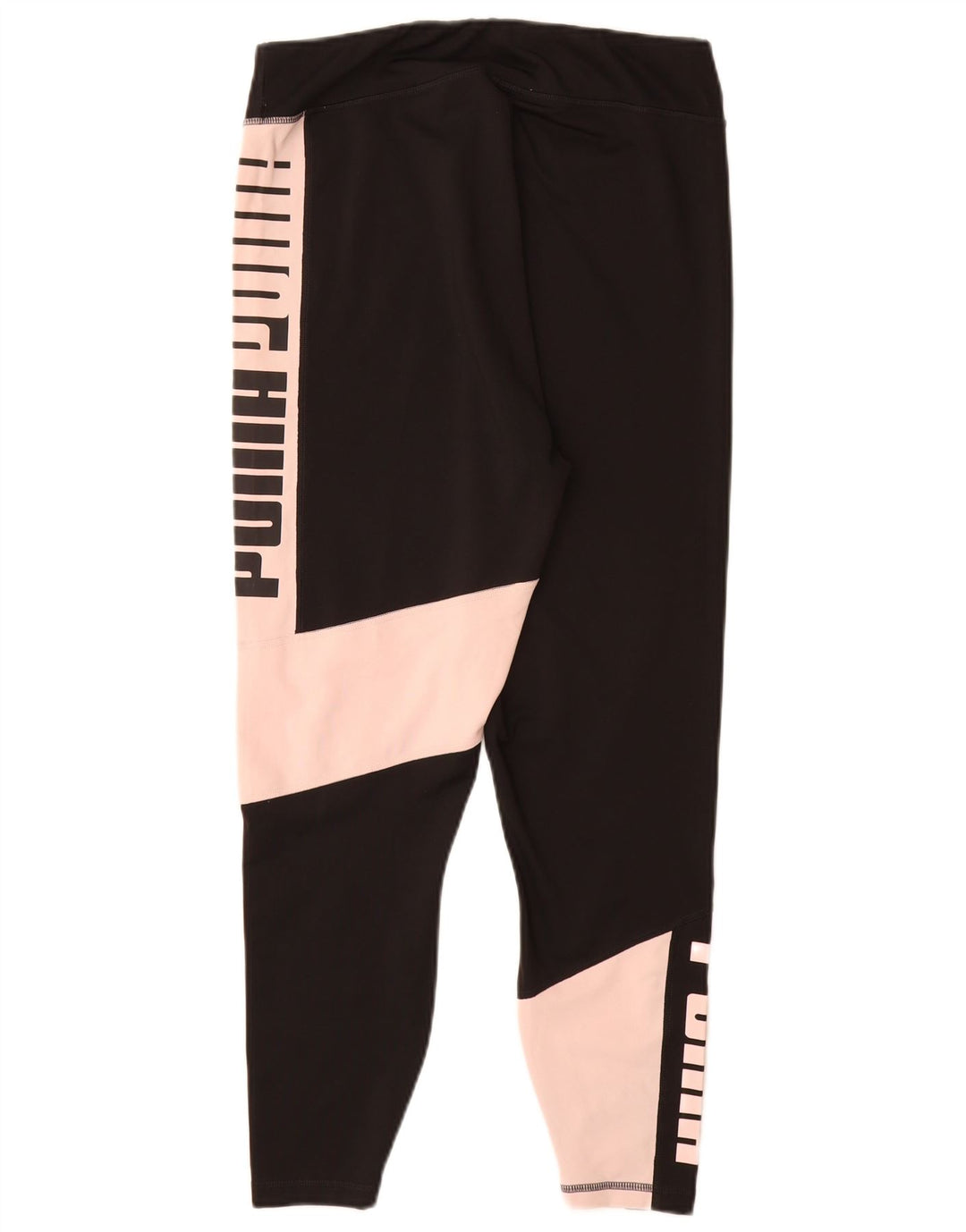 Damskie legginsy PUMA Crop Graphic UK 14, duże czarne bloki kolorów
