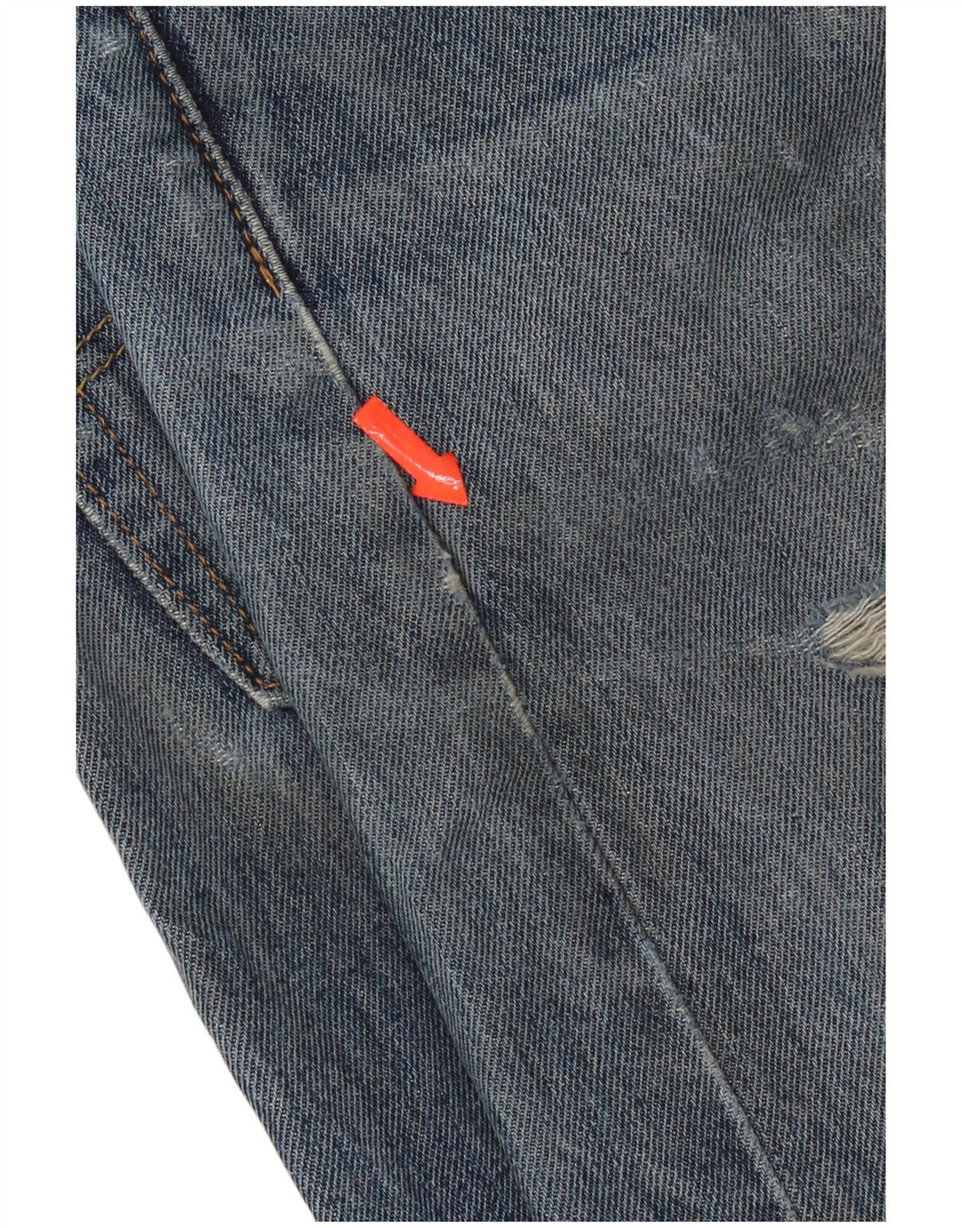 Męskie jeansy Levi's 505 w trudnej sytuacji W33 L30 Niebieska bawełna