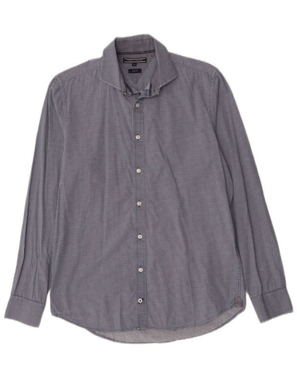 Męska koszula slim fit TOMMY BAHAMA w średnią niebieską kratkę, bawełniana