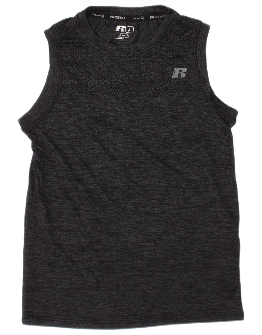 Bluza chłopięca RUSSELL ATHLETIC Dri-Power, 7-8 lat, średnioszara, nakrapiana