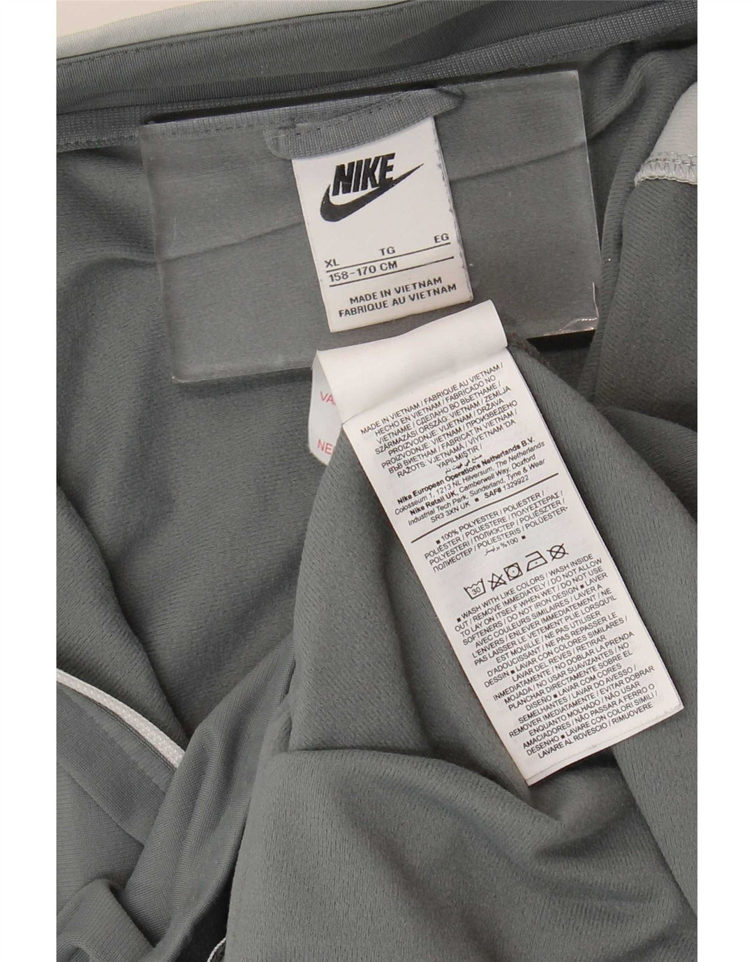 Chłopięca kurtka dresowa Nike 13-14 lat XL, szary poliester