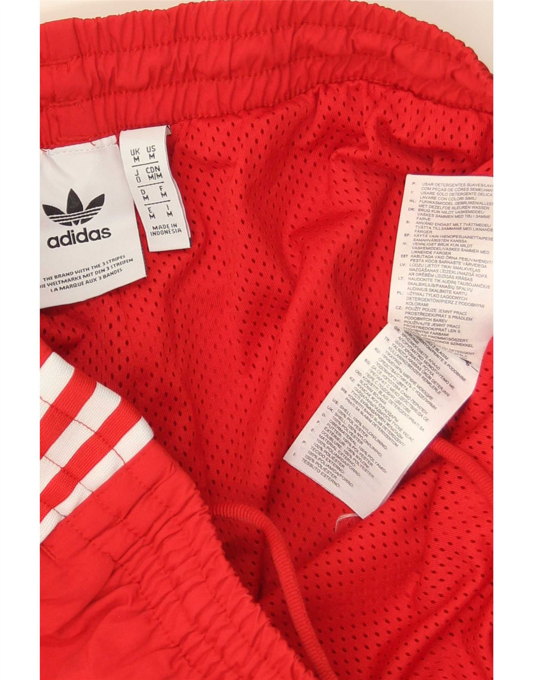 Adidas Męskie spodnie dresowe Joggery Średni czerwony nylon