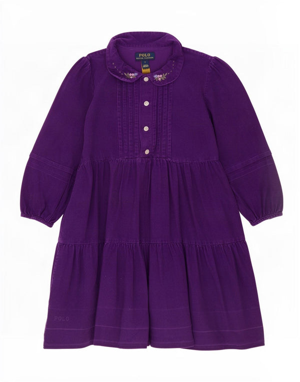 Sukienka dziewczęca Polo Ralph Lauren z długim rękawem, 5-6 lat, w fioletowe kwiaty