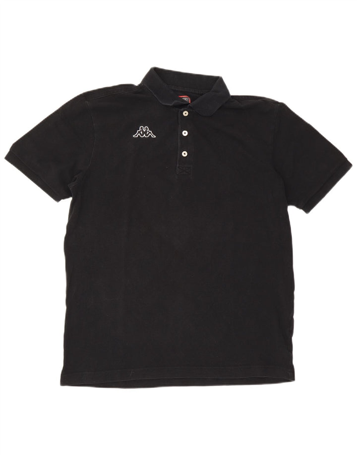 Męska koszulka polo Kappa XL, czarna, bawełniana