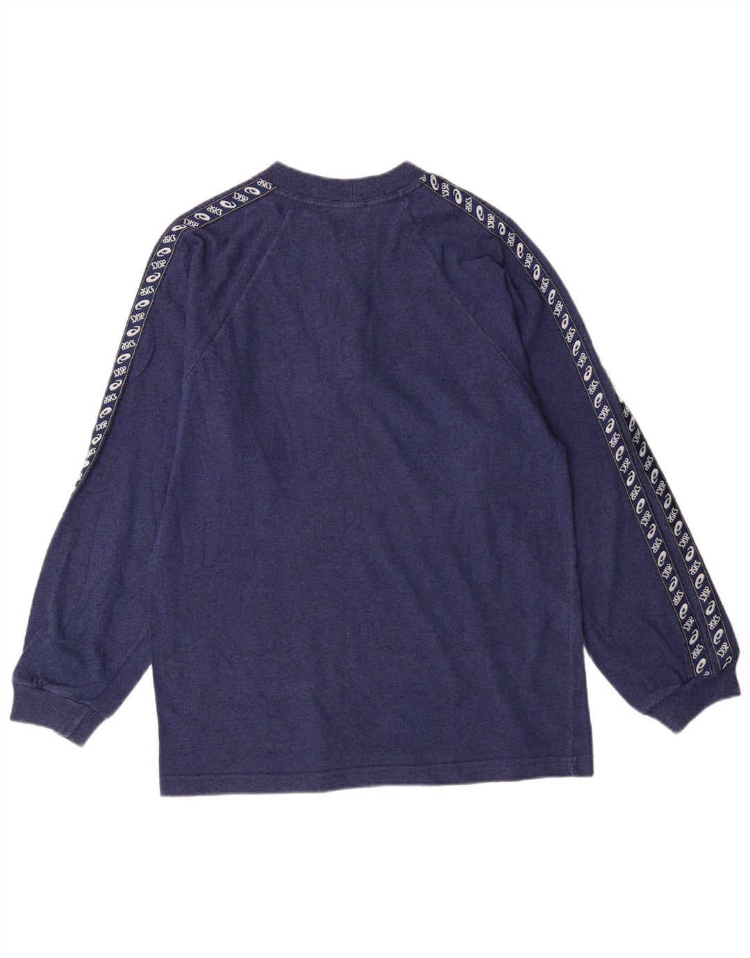 Męski top Asics z długim rękawem, średni granatowy, bawełniany