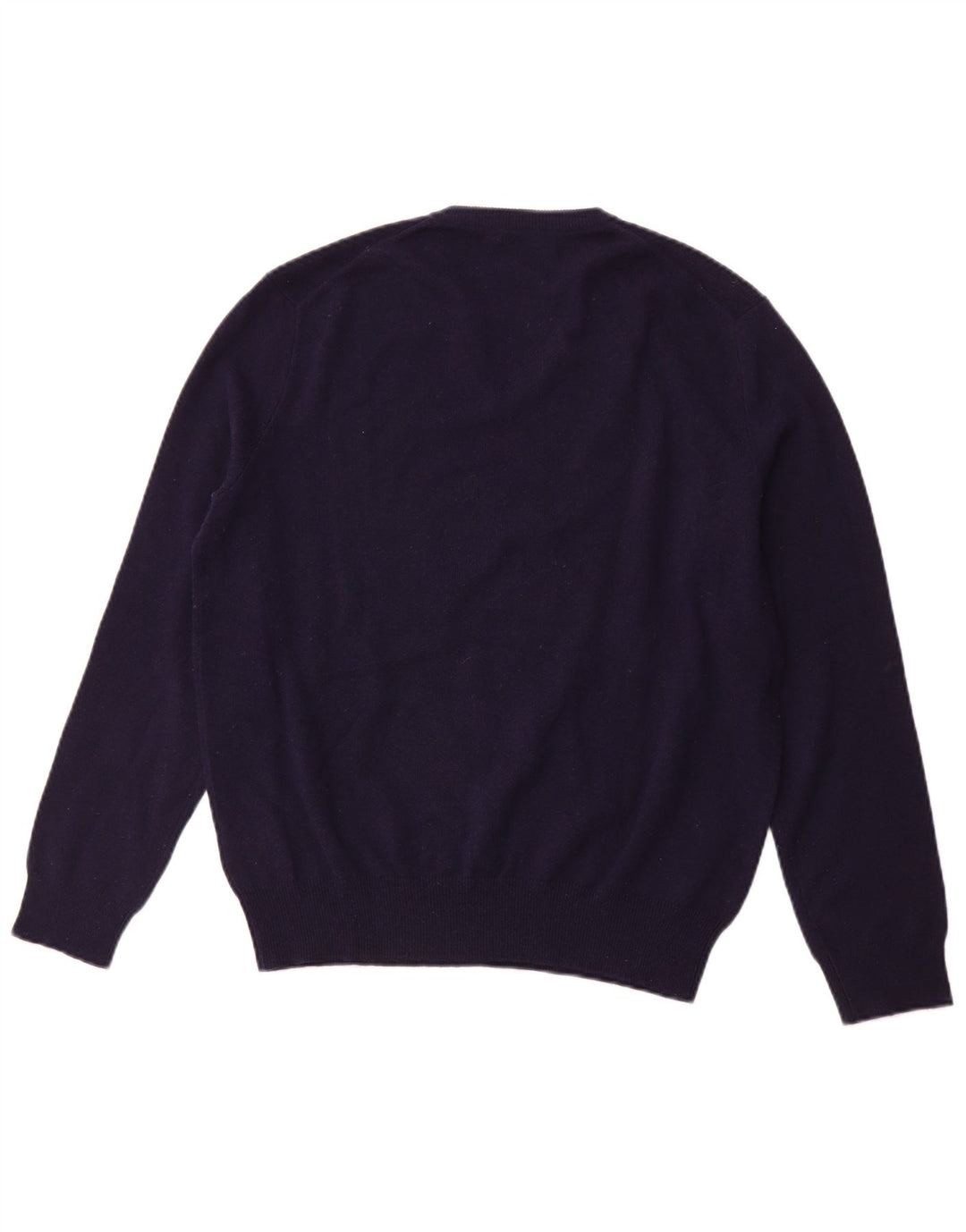 POLO RALPH LAUREN Męski sweter z dekoltem w kształcie litery V, średni granatowy, wełna merynosów