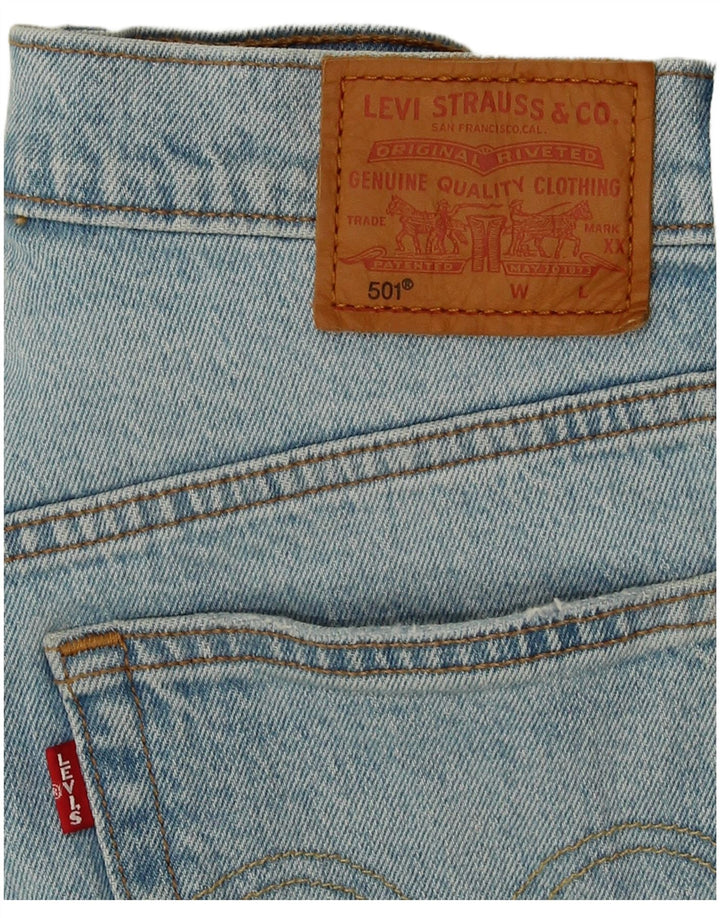 Damskie spodenki jeansowe LEVI'S 501 W28 w kolorze średnioniebieskim