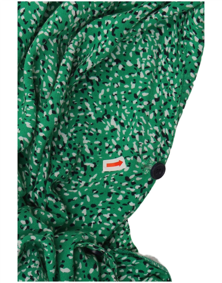 Damska sukienka koszulowa z krótkim rękawem JOULES UK 18 XL Wiskoza w zielone cętki