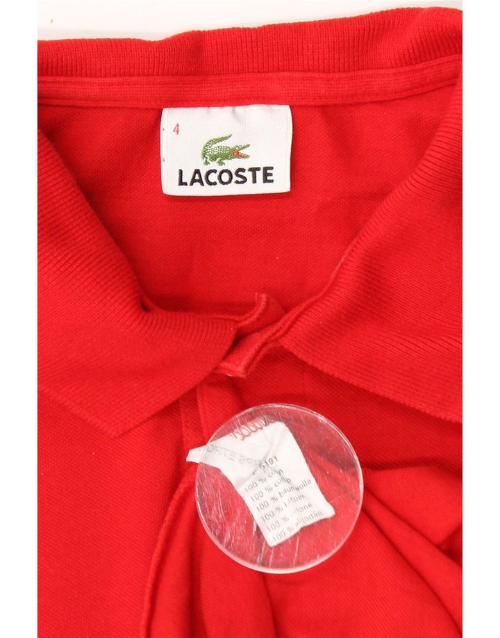 Męska koszulka polo Lacoste, rozmiar 4, średnia czerwona, bawełniana