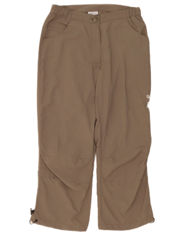 Proste, przycięte spodnie Jack Wolfskin UK 8 Small W30 L23 Beżowe