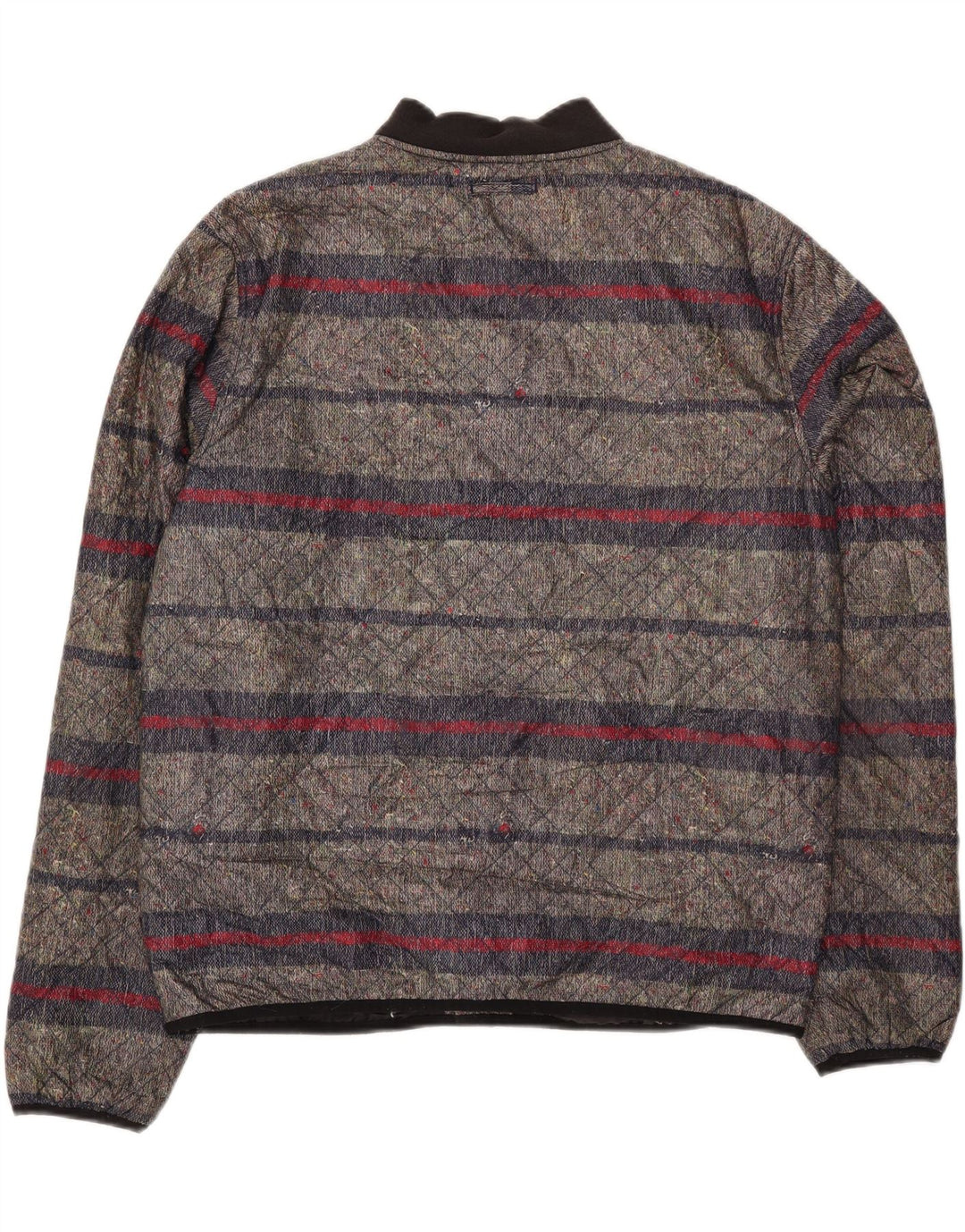 Męska pikowana kurtka Levi's UK 40, duża, bawełniana w szare paski