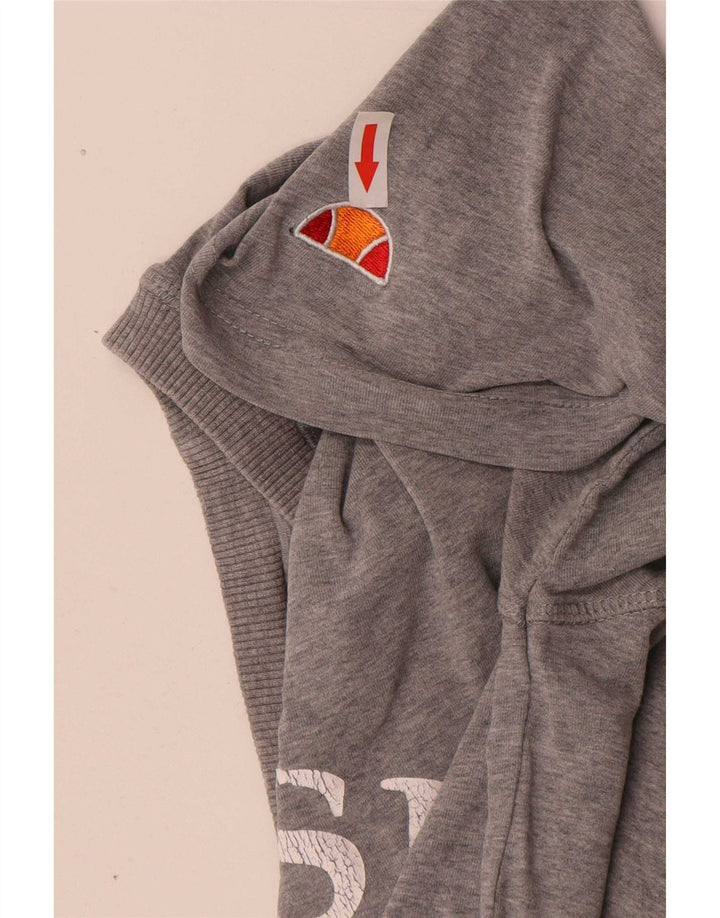 Męski T-shirt z grafiką Ellesse, duży, szary, nakrapiany bawełniany