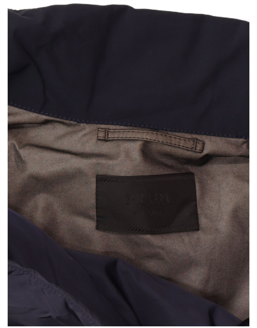 Męska kurtka wiatrówka PRADA IT 52 XL, granatowa, poliestrowa, klasyczna