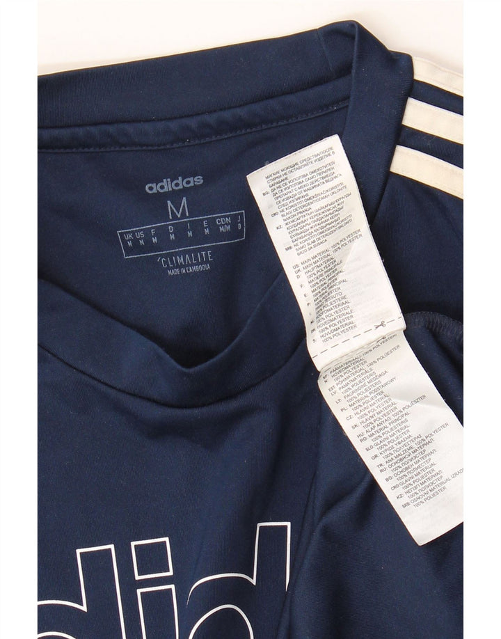 Męska koszulka graficzna Adidas Top Medium Granatowy Poliester