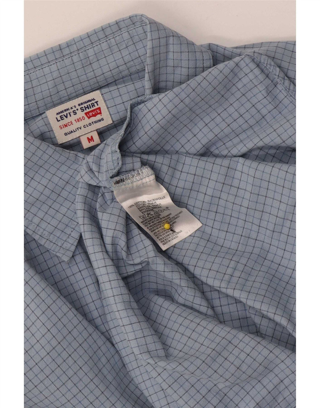 Koszula męska Levi's, bawełniana, w średnią niebieską kratkę
