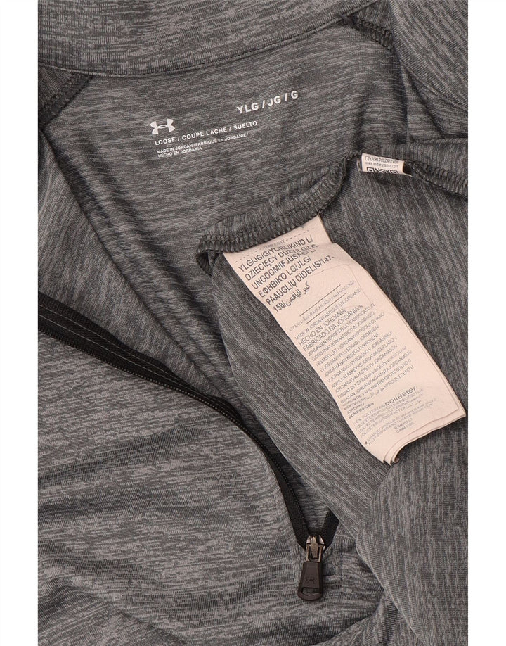 Chłopięcy sweter dresowy UNDER ARMOUR na 11-12 lat, duży, szary w prążki