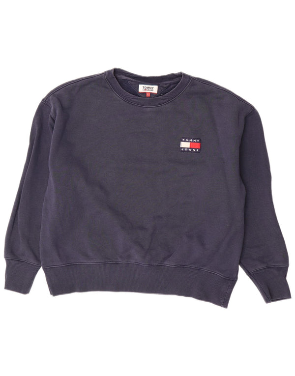 Damski sweter oversize TOMMY HILFIGER UK 16, duży, granatowy