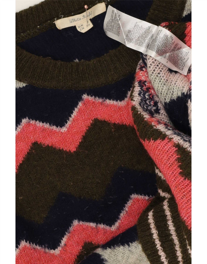 Damski sweter z okrągłym dekoltem White Stuff UK 8, mały, wielokolorowy