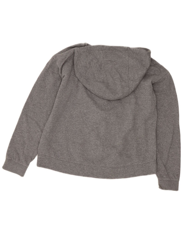 Dziewczęca bluza z kapturem i zamkiem Nike o standardowym kroju, 13-14 lat, XL, szara bawełna