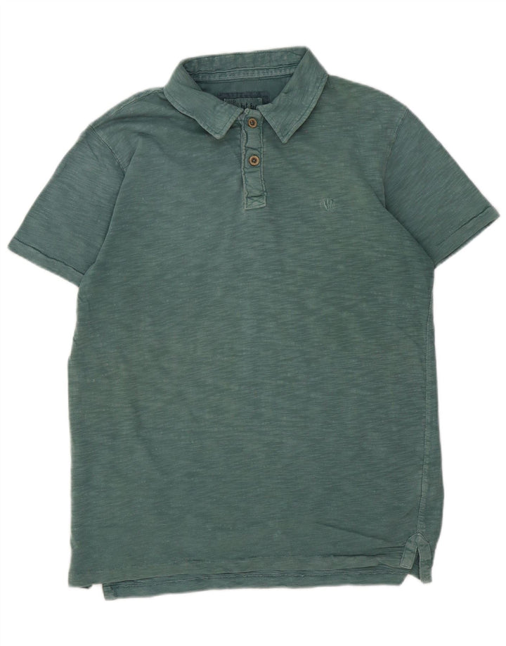Męska koszulka polo Fat Face, mała, zielona, nakrapiana bawełna