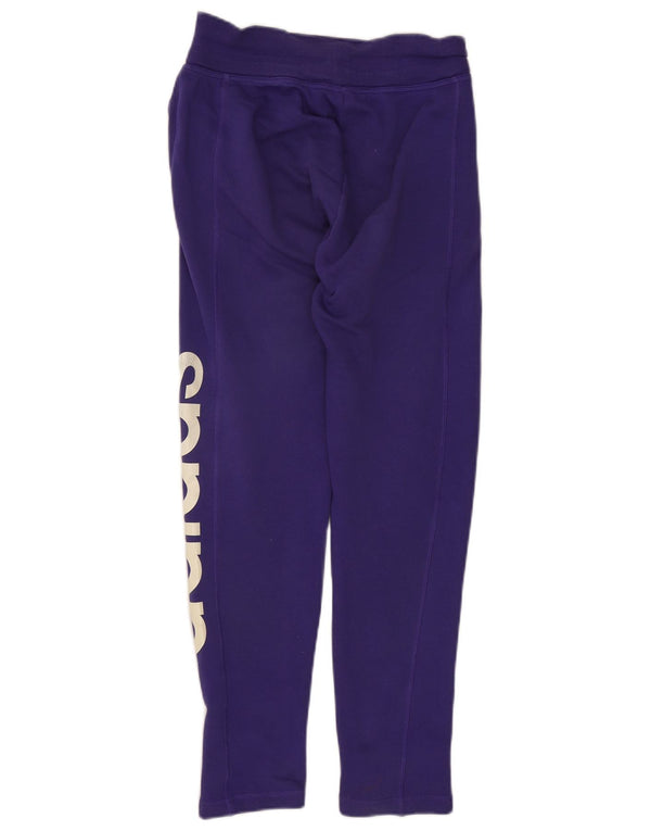 Damskie spodnie dresowe Adidas Climalite Graphic UK 4/6 XS Fioletowa bawełna