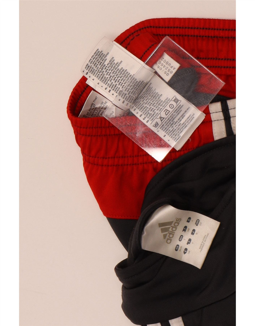 Adidas Męski pełny dres UK 36/38 Mały szary poliester z blokami kolorów