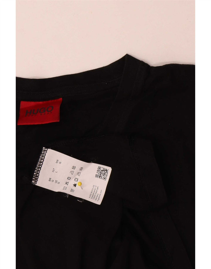 Męska koszulka Hugo Boss, duża, czarna, bawełniana