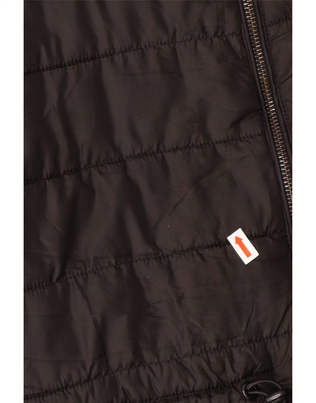 Damska ocieplana kurtka z kapturem ZARA UK 10, mała, czarna, poliester