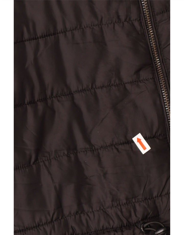 Damska ocieplana kurtka z kapturem ZARA UK 10, mała, czarna, poliester