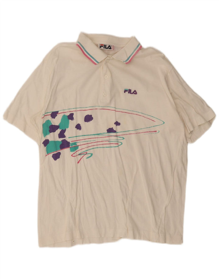 Męska koszulka polo Fila Graphic IT 54 XL w białe paski
