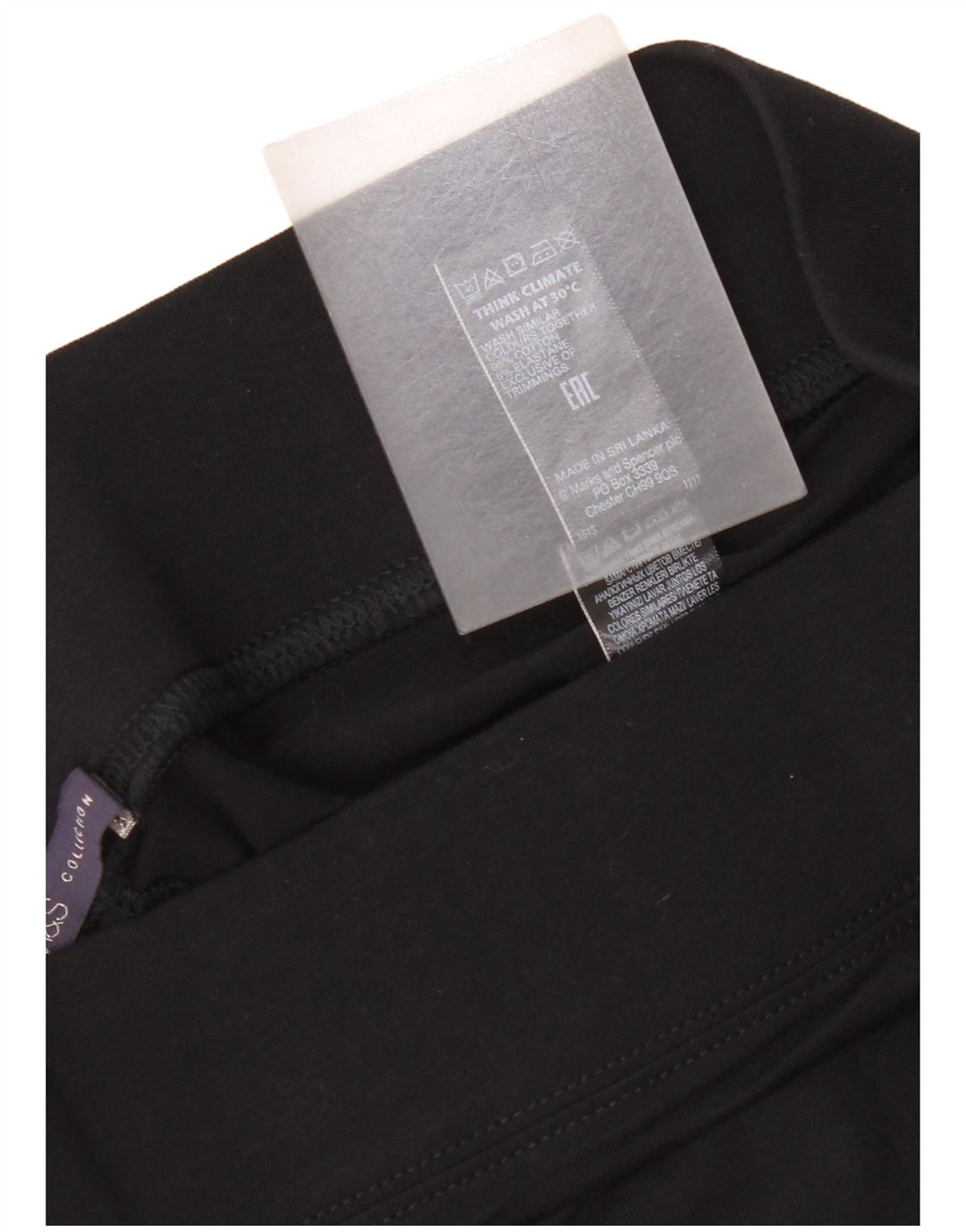 Legginsy damskie Marks & Spencer UK 12, średnie, czarne, bawełniane