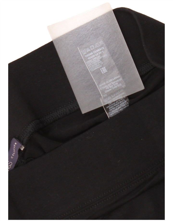 Legginsy damskie Marks & Spencer UK 12, średnie, czarne, bawełniane