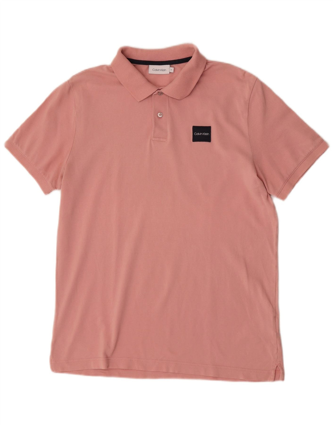 Męska koszulka polo Calvin Klein, średnio różowa, bawełniana
