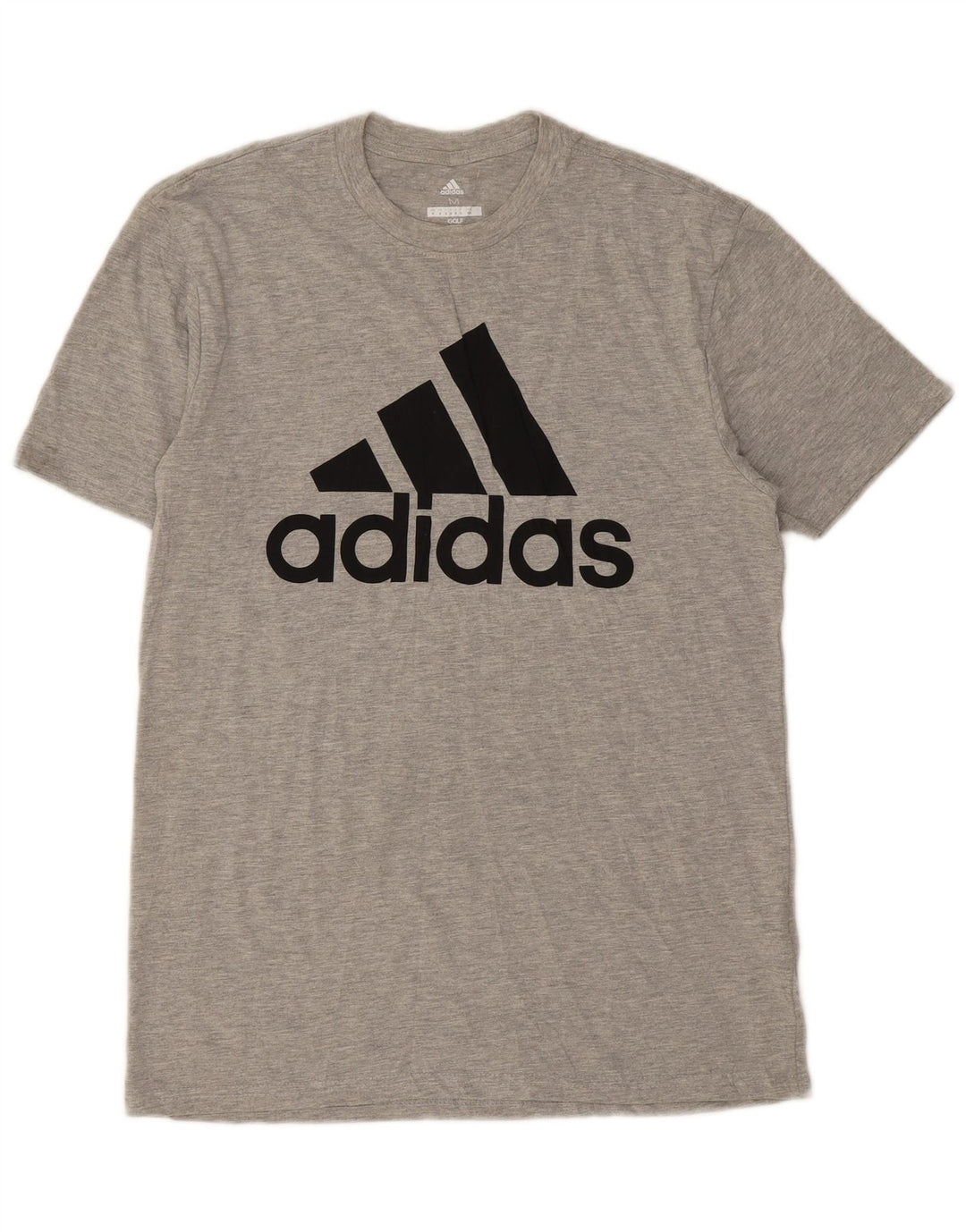 Męska koszulka z grafiką Adidas Top, średni szary, nakrapiany poliester