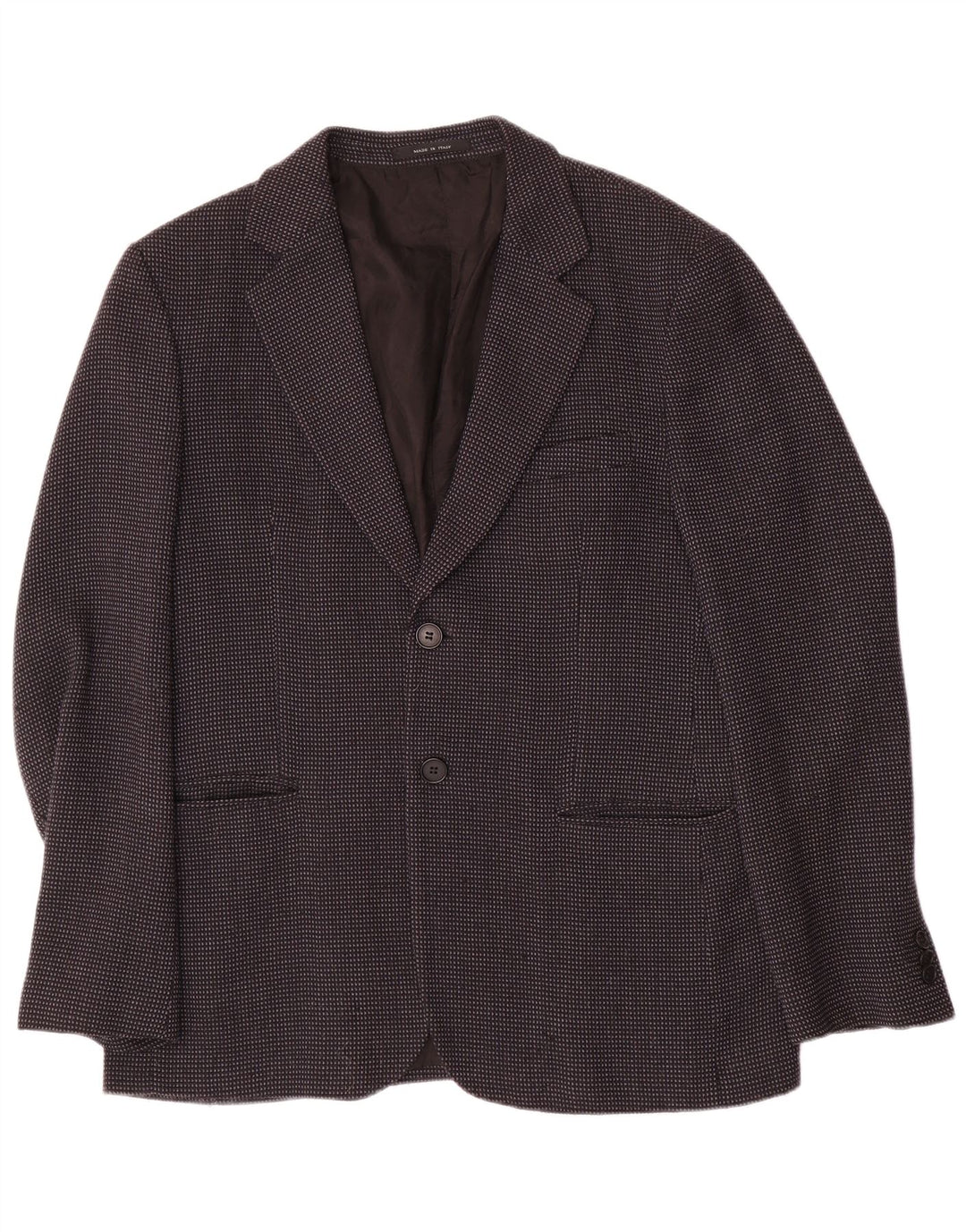 Męska marynarka zapinana na 2 guziki EMPORIO ARMANI IT 54 XL, szara wełna w cętki