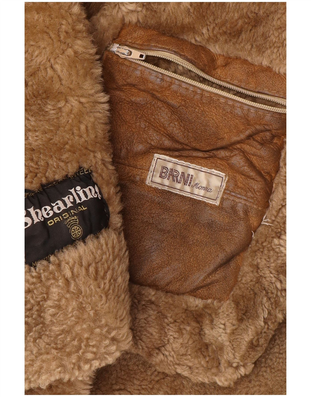Vintage męski płaszcz z kapturem z kapturem UK 36 Small Brown