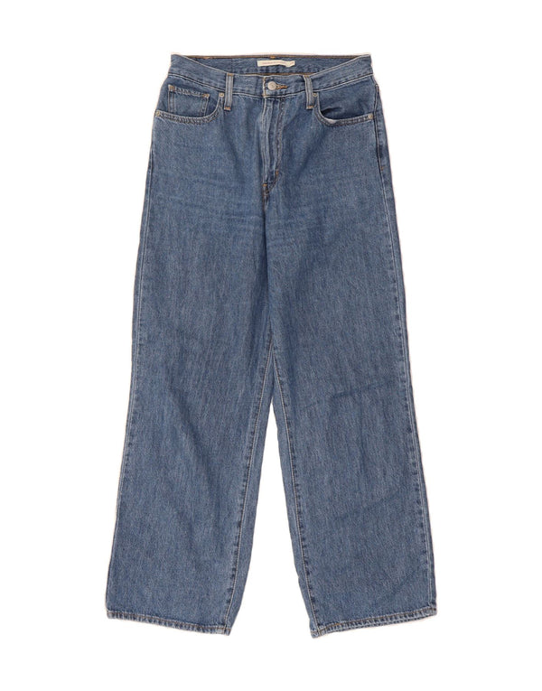 LEVI'S Womens High Waist Straight Jeans W28 L29 Blue Cotton