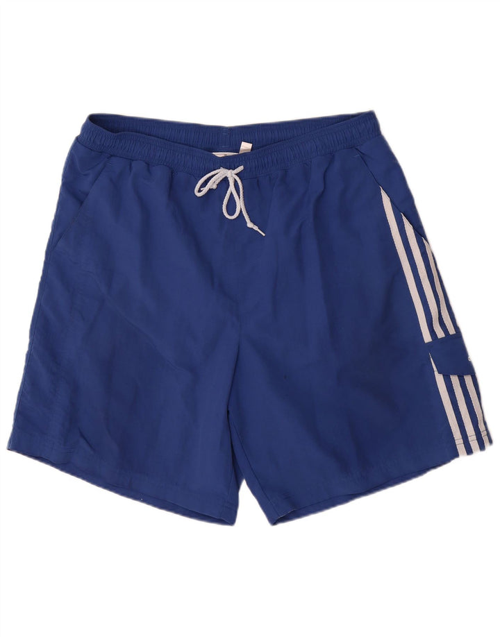 Męskie spodenki kąpielowe Adidas, duże, niebieskie, nylonowe