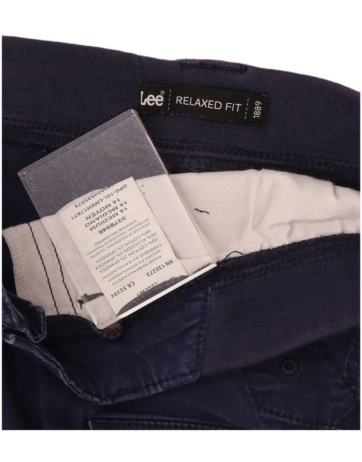 Damskie spodnie Lee o swobodnym kroju Capri US 14 XL W36 L23 Granatowa bawełna